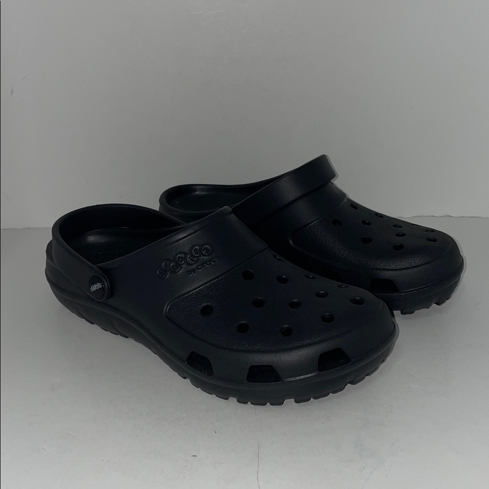 Unisex Jibbitz by Crocs Black Clogs Shoes Size W11 & M9